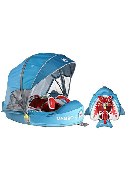 Mambobaby Εκπαιδευτικό πιστόλι κολύμβησης με διάμετρο 50 εκ. και μπλε σκίαστρο