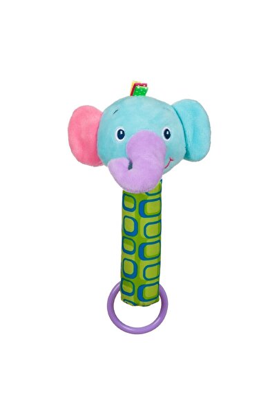 Z Store Jucărie de pluș elefant cu zornăitoare și jucărie de dentiție - 22cm