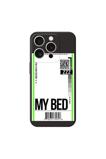 Other Apple iPhone 15 Pro My Bed ZZZ Black Colored Silicone TPU Θήκη