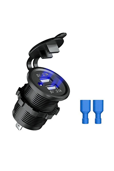 Choice6 USB 4.2A 12/24V Dual USB Port Car Charger Motorcycle 5V 4.2A Charger ...