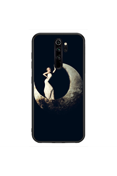 Other Xiaomi Redmi Note 8 Pro Woman in moon Black Glossy Θήκη
