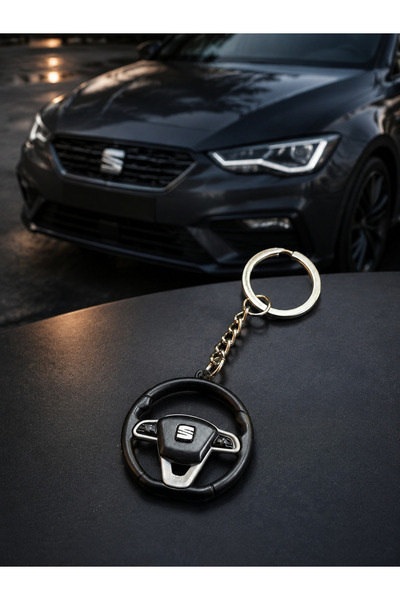 SEAT Direksiyon Tasarımlı Anahtarlık – Metal Oto Aksesuarı