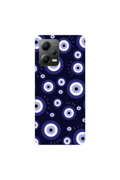 Other Xiaomi Poco X5 Purple evil eye bead Transparent Silicone TPU Θήκη