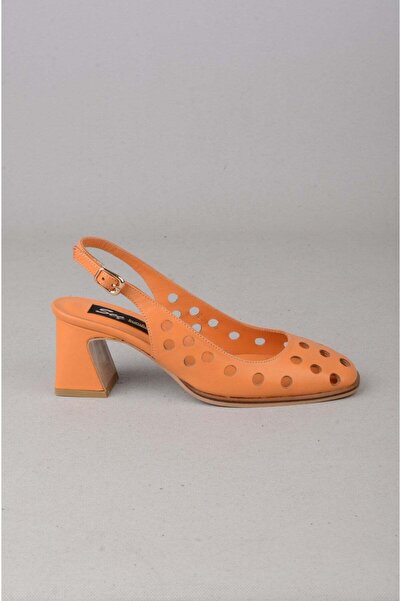 SEÇ KUNDURA Seç 2625 Genuine Leather Heelled Women's Shoes (Heel Height: 6 cm...