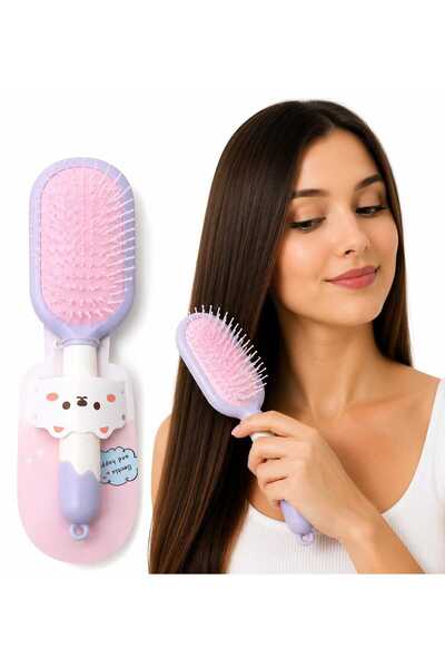 VitaMood Yaşam Daily Use Hair Brush - Soft Tip Brush Blue Pink