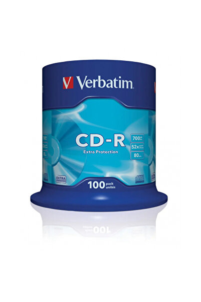 MC Micostore CD-R Verbatim 43411, 700MB / 80мин, 52x, комплект 100 бр.