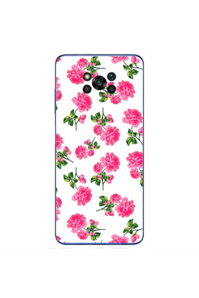 Other Xiaomi Poco X3 /X3 Pro Roses White Transparent Silicone TPU Θήκη