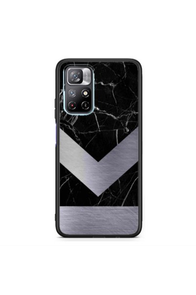 Other Xiaomi Poco M4 Pro 5G Marble Arrow Down Black Glossy Θήκη