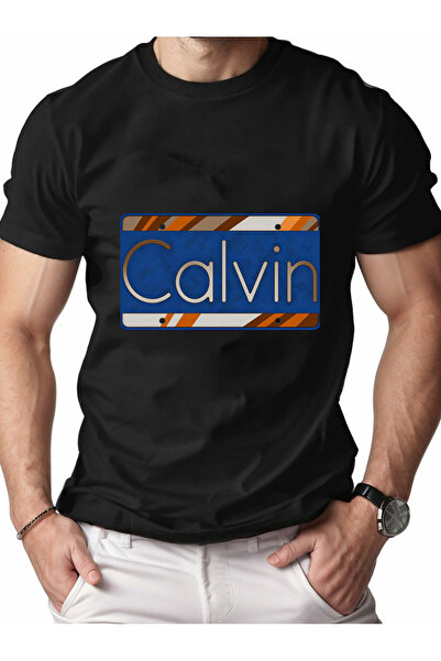 252611 Men'S Short Sleeve Print Pattern T-Shirt with Letters, Blue Base State...