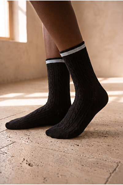Katia&Bony Women's Knitted Patterned Socks Black