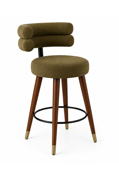 QUATTRO HOME Alora Modern Bar Sandalyesi Ergonomik Konforlu Lüks Dokulu Bar S...