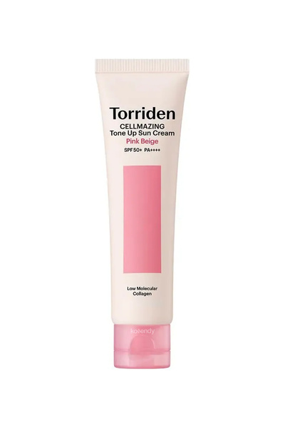 Torriden CELLMAZING Tone Up Sun Cream Pink Beige SPF50+ PA++++ - 5D Kolajen K...