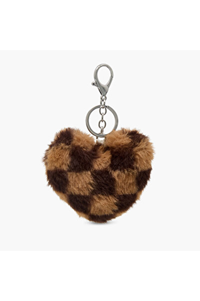 Lifestyle Key Chain with Plush Heart Shape