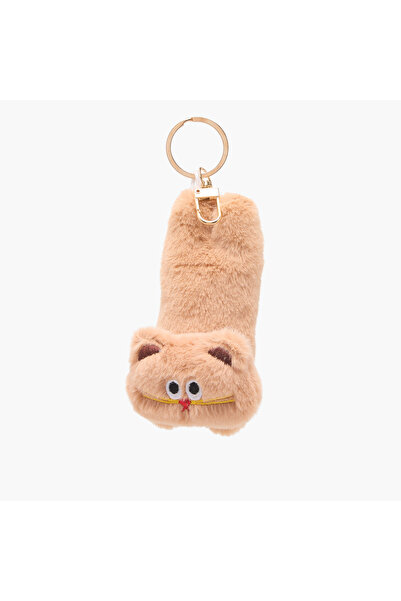 Lifestyle Keychain with Fluffy Cat Accent