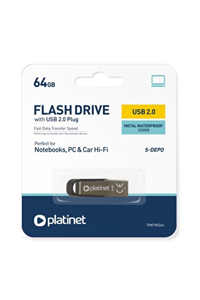 MC Micostore Stick memorie 64GB Platinet PMFMS64 44848, USB 2.0, carcasa alum...