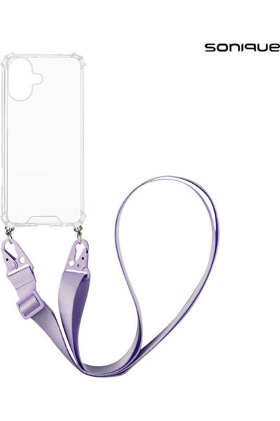 Other Θήκη Σιλικόνης με Λουράκι Sonique Armor Διαφανής για Apple iPhone 17 Λιλά
