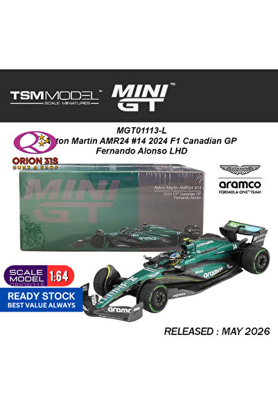 mini gt Aston Martin Amr24 # 14 Fernando Alonso 2024 Canadian Gp - 1113