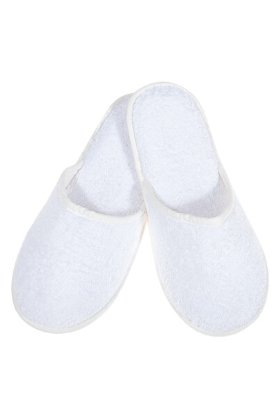Amaryllis Slippers Γυναικεία παντόφλα δωματίου από πετσετέ ύφασμα, λευκή, βαμ...