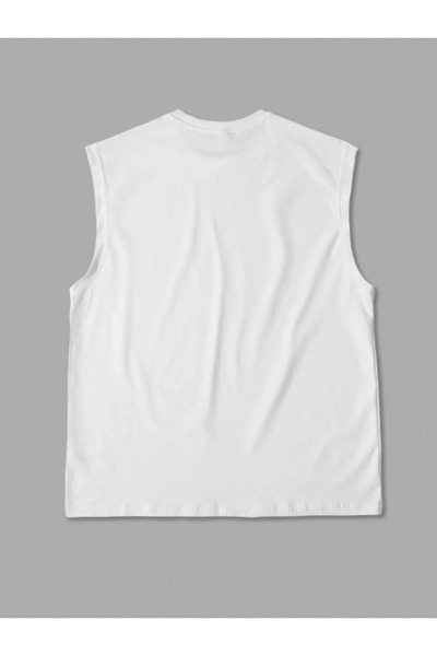 ALCİNOUS Men's Cotton Crew Neck Training Athlete Tank Top Sleeveless T-Shirt