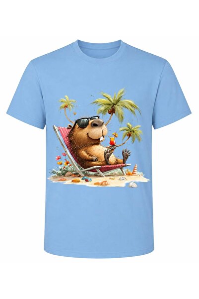 ROLY Unisex Cotton Capybara Print T-Shirt