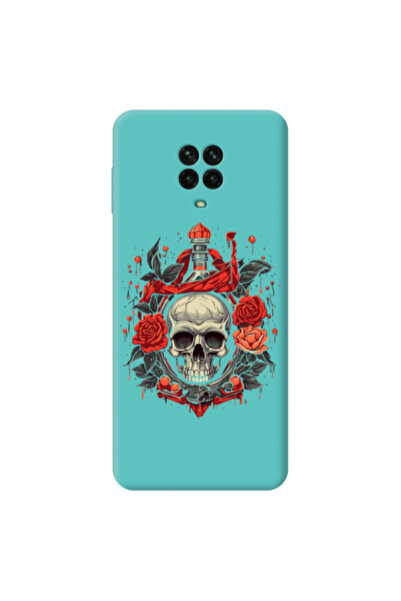 Other Xiaomi Redmi Note 9 Pro Flower head Turquoise Colored Silicone TPU Θήκη