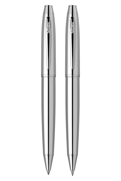 Scrikss & WizDesign 35 Tükenmezkalem + Versatil Ikili Set Krom ( Ömür Boyu Ga...