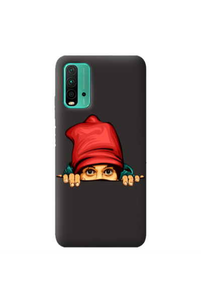 Other Xiaomi Poco M3 Hidden Girl Black Colored Silicone TPU Θήκη