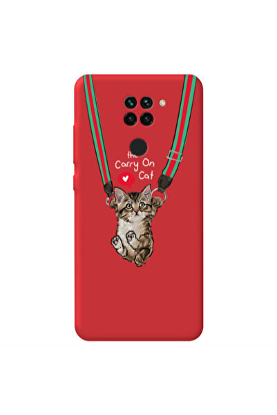 Other Xiaomi Redmi Note 9 Swinging cat Red Colored Silicone TPU Θήκη