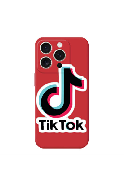 Other Apple iPhone 15 Pro Max Tik Tok Red Colored Silicone TPU Θήκη