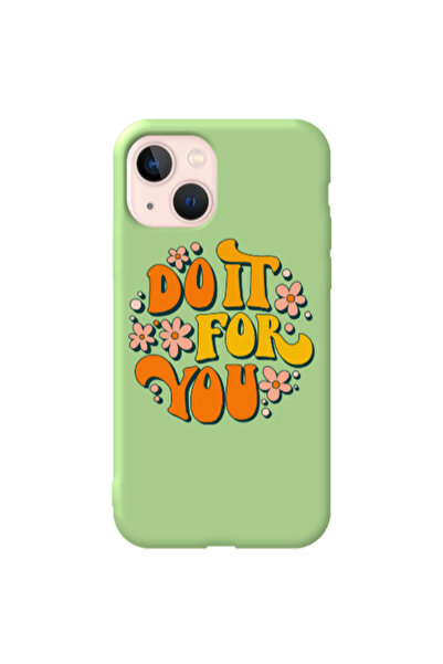 Other Apple iPhone 13 Do it For You Light Green Colored Silicone TPU Θήκη
