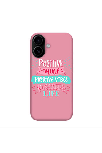 Other Apple Iphone 16 plus Positive Mind Pink Colored Silicone TPU Θήκη