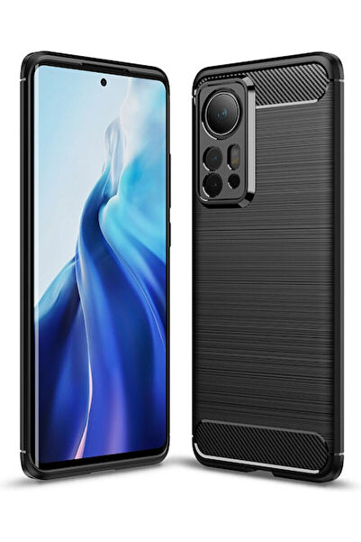 OEM Προστατευτική Θήκη Σιλικόνης Xiaomi 12 Pro Μαύρο Ανθρακόνημα Κωδικός: 01X...