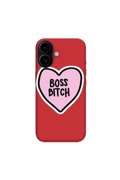 Other Apple Iphone 16 plus Boss Bitch Red Colored Silicone TPU Θήκη