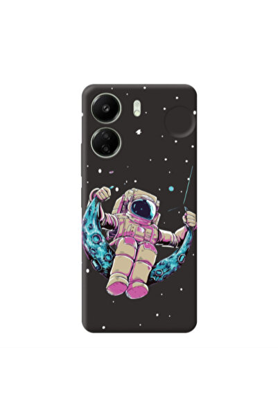 Other Xiaomi Redmi 13C Astronaut swinging on the moon Black Colored Silicone ...