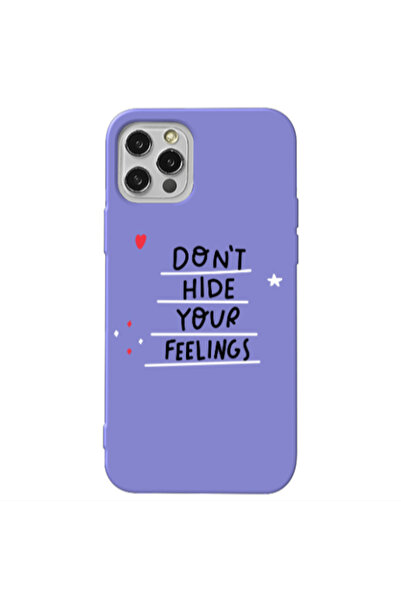 Other Apple iPhone 13 Pro Dont Hide Your Feelings Purple Colored Silicone TPU...
