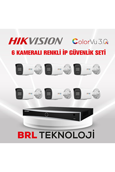 Hikvision 4 MP 6 Kameralı AcuSense ColorVu 3.0 AI İp Güvenlik Kamera Seti DS-...