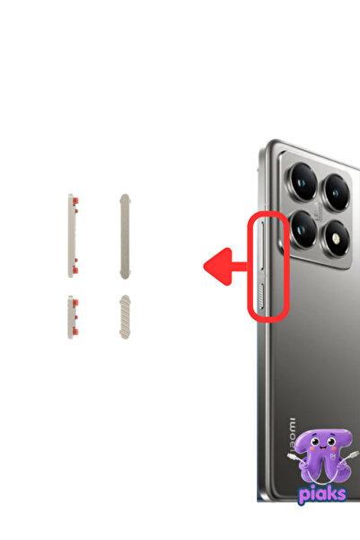 Piaks Xiaomi Mi 14T Pro Açma Kapama Ve Yan Ses Tuşu Plastik Düğme 2407FPN8EG ...