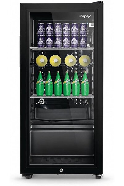IMPEX Imbc100 3ft 76L Glass Door Display Fridge Impex - Black - Model Imbc100
