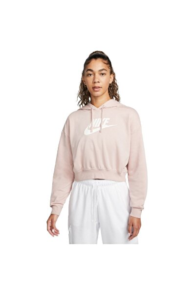 Nike W NSW CLUB FLC GX CROP HDY DQ5850-601 Ροζ L