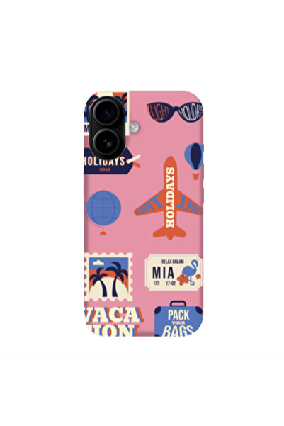 Other Apple Iphone 16 plus Vacation Pink Colored Silicone TPU Θήκη