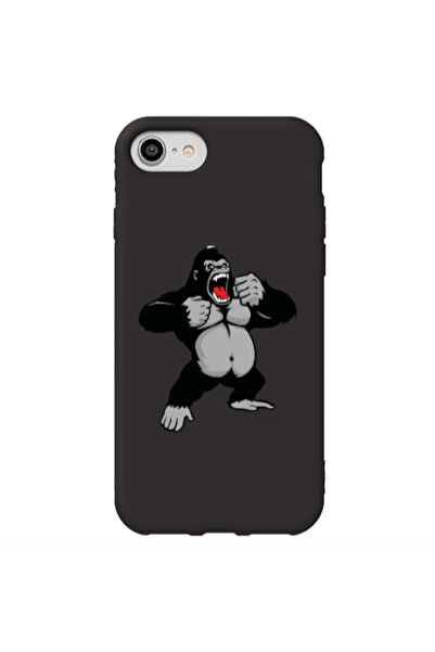 Other Apple iPhone SE 2020 Angry Gorilla2 Black Colored Silicone TPU Θήκη