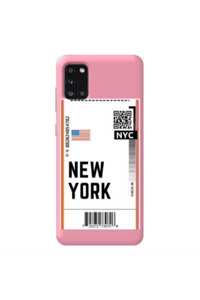 Other Samsung A31 New York NYC Pink Colored Silicone TPU Θήκη