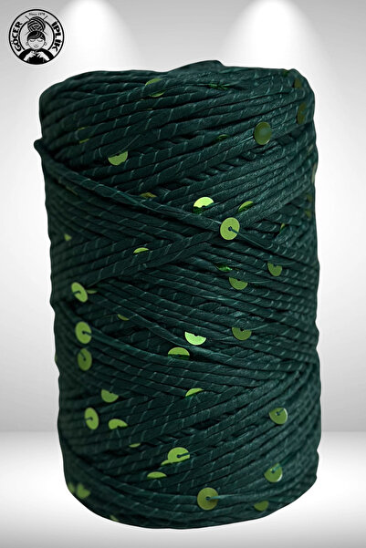 Göçer İplik Since Sequin Raffia 6mm Premium Sequins 200 Meters Yarn Raffia Ya...