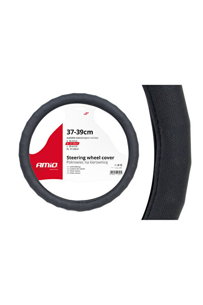 AMIO Waves SWC-14-M Husă neagră pentru volan (37–39 cm)