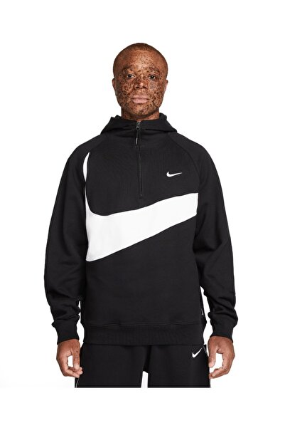 Nike M NK SWOOSH FLC HZ Φούτερ με κουκούλα DX0566-010 Μαύρο L