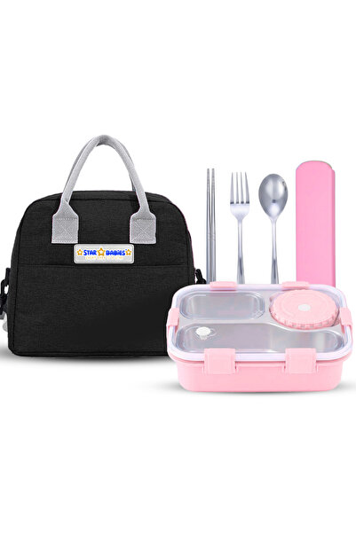 STAR BABiES -Insulated Lunch Bag with 304 Stainless Steel Bento Lunch Box – 4...
