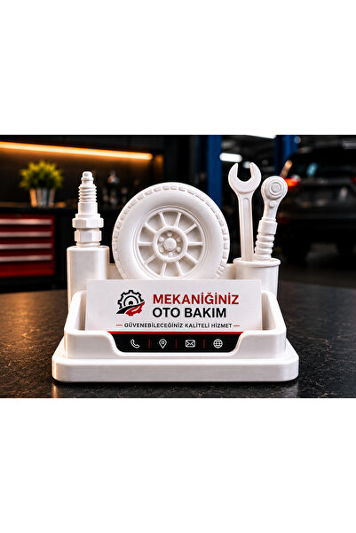 MYE TEKNOLOJİ Repairman Business Card Holder Auto Service Desktop Stand Garag...