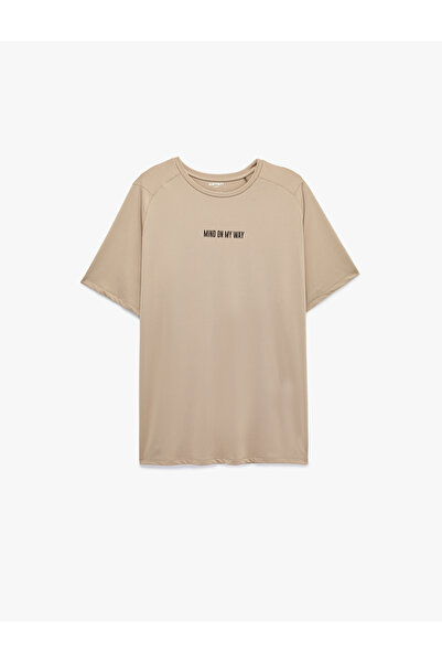 Koton Comfortable Fit Short Sleeve Crew Neck Printed Sports T-Shirt