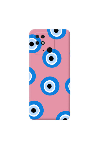 Other Xiaomi Redmi 10C Evil eyes beads Pink Colored Silicone TPU Θήκη