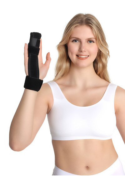 ORTHEZ Ort-224 Middle Finger Splint - Standard Size (Black)